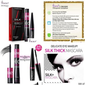 Maskara Bioaqua 2 inç 1 sahte kirpikler 3D Fiber Makyaj Ekleme Hacmi Ekspres Express Maquiagem Kirpik Damla Teslimat Sağlığı Güzellik E DH46V