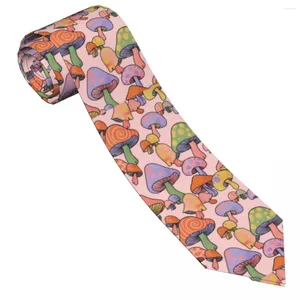 Bow Ties Cute Mushroom Cartoon Tie Hippie Witchy Classic Elegant Neck For Men Wedding High Quality Collar Necktie Accessories