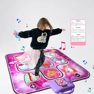 Musikmatta dans PlayMat Dance Filt Dancing Pad Game Kid Plays Carpet Rug Parent-Child Toy Dance Mat Interactive Toy 240226