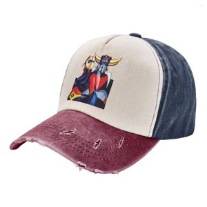 Caps de bola Robô OVNI Grendizer Goldrake Homem Mulheres Capas de beisebol Capinhas de jeans angustiados