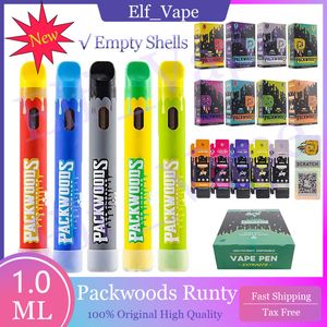 Empty Packwoods Runty X Runtz 1.0ml disposable vape pen disposables e cigarettes pods device pod 380mah rechargeable battery empty vapes 1ml vaporizer with packing