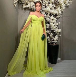 Klassisk aftonklänning av axel älskling Empire Chiffon golvlängd prom formella festklänningar kändis waer vestidos fiesta robe de soiree