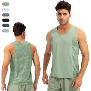 Lu Yoga Lemon Algin Men Gym Clothes Sleeveless Sports Workout Vest Running Training Tank Top Elastic Fitness Breathable Man Activewear LL Align2024