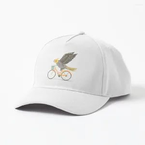 Ball Caps Cockatiel On A Bicycle Cap Designed And Sold By Top Seller Sophie Corrigan