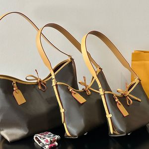 Carryall Tote Сумка для покупок Дизайнерская сумка из натуральной кожи Old Flower Letter Женские сумки на ремне с карманами большой емкости Три размера