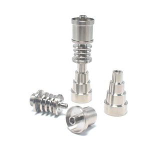 6 IN 1 Titanium Nail 10 14mm 18mm Male Female Domeless Ti Nails for 16mm 20mm heater coil Smoking Accessories Tools