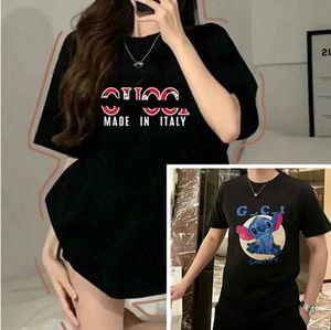 Yeni En Çok Satan Moda Çift T-Shirt Yaz Erkekler Tasarımcısı T-Shirt Sıradan Erkek ve Kadın T-Shirt Mektubu Baskılı Kısa Knapısı Gu1