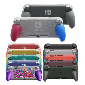 Cases Skull Co. Gripcase Dockable Bekvämt transparent skyddsskydd med utbytbara grepp för Nintendo Switch Lite