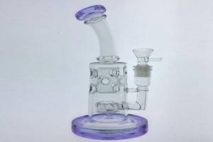 Amerikansk tjock fritidspartiell lila glasbongar raka fab ägghål perc smokin glas bongs återvinna olje riggar glas bong pipe9717163