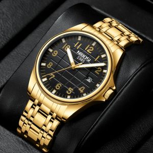 Watches Nibosi New Men's Fashion Ultra Thin Watches Top Quality Waterproof Luminous Date Wach for Man Business Relogio Masculino