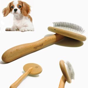 Combs Natural Wood Smooth Dog Comb Grooming Tool Dog Accessories Fine Needle Cat Pet Hair Brush for Long Hair Puppies Beauty Shihtzu