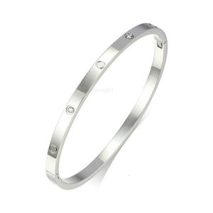 Moda titânio aço amor pulseira feminino masculino 4mm pulseiras finas distância jóias para amante 16-19 com saco de veludo