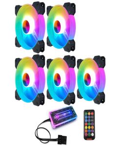 Coolmoon fyh capa de computador ventilador de refrigeração rgb ajustar 120mm silencioso ir remoto novo refrigerador de computador rgb cpu case fan7948940