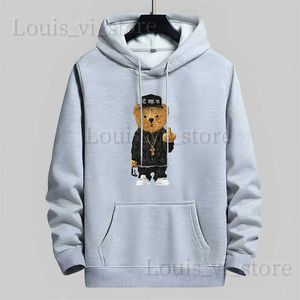 Women's Hoodies Sweatshirts Trendy Bear Graphic Male Autumn Oversized Long Sleeve Hoodies Men Clothes Casual Loose Streetwear Pullover T240228