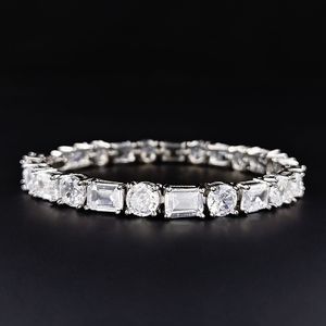 High appearance level s925 sterling silver full diamond Mosan diamond bracelet female washable New Year Spring Festival gift s7981