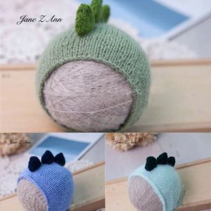 Sets Children photography hat dinosaur mink woolen hat props newborn 100 days baby photo studio twins shooting new products