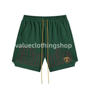 Designer Herren Shorts Rhode Shorts Sommer Mode unhöfliche Strandshorts Männer Hochwertige Straße tragen lila Hüfthopfen Herren Rhude Shorty9w1