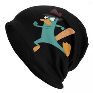 Berretti Platypus Beanie Hats Perry The Bonnet Uomo Donna Unisex Vintage Gym Skullies Berretti Primavera Graphic Head Wrap Caps