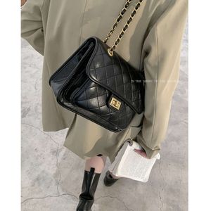 Mångsidig Instagram stor kapacitet Tote 2024 Ny koreansk utgåva Xiaoxiangfeng Lingge Chain Trendy Wandering Bag 75% Factory Wholesale