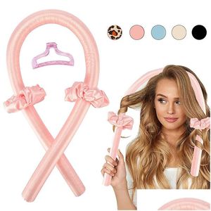 Curling Irons Heatless Hair Curlers Curling Iron Headband Lazy Curler Non-Electric Curl Wand Make Curly Care And Styling Drop Delivery Dhqpz