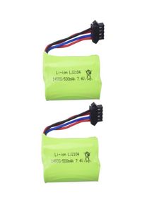 2pcs 74V 500mAh Lityum Pil EC16 RC Tekne Yedek Parça Gemi Modeli Uzaktan Kumanda Araba Highrate LIPO Pil Accessories2410789