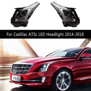 Främre lampbiltillbehör för Cadillac ATSL ATS-L LED-strålkastarmontering 14-18 Streamer Turn Signal Indicator Dayime Running Lights