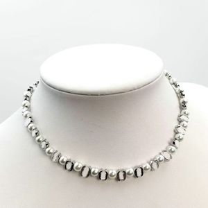 Designer halsband eleganta kvinnor klassisk pärla tröja halsband mode lady party bröllop kristall smycken kedjor