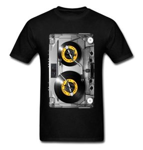 Old School Cassette Tee Shirt Nonstop Play Tape T Shirt Electronic Music Rock Tshirts For Men Birthday Gift Band T Shirt 2207159263641