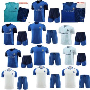 2023 24 Marseilles trascksuit soccer JerseyS Men Training Suit 23/24 MEN Olympique de MarseilleS Survetement Maillot Foot Short sleeves Sportswear sets