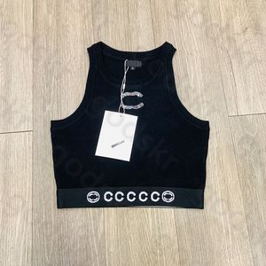 Sexy Pailletten Tank Tops Frauen Mode Schlanke Sport Weste Sommer Brief Stickerei Elastische Crop Tops