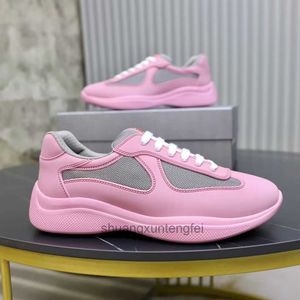 Low Top Americas Cup Sneakers Shoes Men Breathable Mesh Rubber Bike Fabric Man Trainers Excellent Casual Walking White Yellow Blue Pink Black Eu47