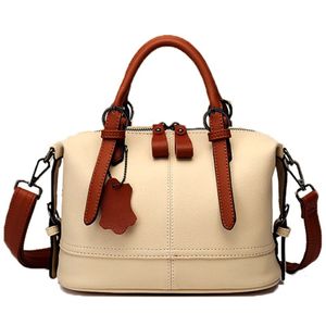 Naturlig kohud kvinnor handväska äkta läderväskor damer stora axel handväskor mode kvinnor messenger väskor avslappnad tote sac219j