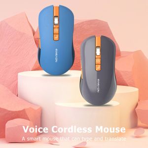 Myszy doładowalne V8 Smart Voice Control 2.4G Bezprzewodowe mysie laptop myszy biuro notebookowe 1600dpi Typ notebooka Tłumacz akcesoria