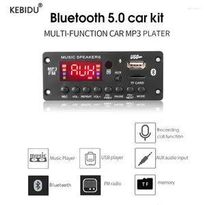 Amplifier 12V Stereo MP3 Decoder Board Handsfree 50W Bluetooth 5.0 Wireless Car USB Player TF Card Slot AUX FM Recording