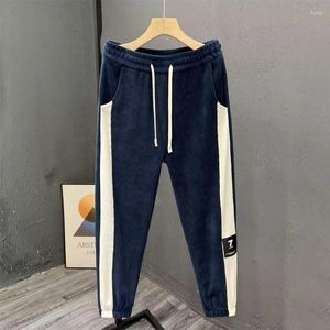 Herrbyxor Spring och Autumn Fashion Märke Splice Stor casual koreansk version Mångsidig Löst passande leggings för sportkläder