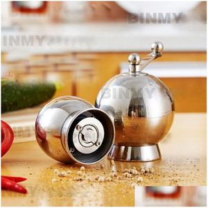 Mills 304 Stainless Steel Pepper Grinder Kitchen Manual Seasoning Grinding Bottle Mill Drop Delivery Home Garden Dining Bar Dho7Y