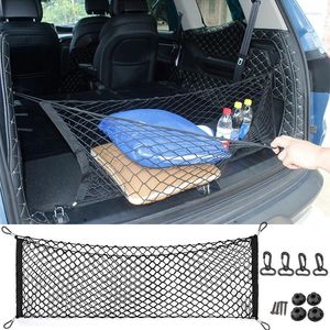 Auto-Organizer, 6 Größen, Kofferraumnetz, Kofferraumschnur, Netz, elastisches Nylon, hinten, Gepäckaufbewahrung, Gepäckhalter