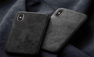Чехлы для мобильных телефонов Итальянский чехол из алькантары для iPhone 11 Pro Max 12 14 13 Mini SE3 6 7 8 Plus Замшевый кожаный чехол для iPhone XS Max XR3325401
