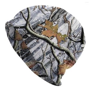 Berets Camo Camouflage Schnee Echten Baum Skullies Mützen Hut Sommer Männer Frauen Outdoor Caps Warme Dual-use-Motorhaube Stricken hüte