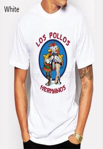 Men039S modebrytande dålig skjorta los pollos hermanos t shirt kyckling bröder rolig kort ärm tee hipster sal2529374