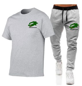 2024 verão camiseta calças conjunto casual marca de fitness jogging calças camiseta hip hop moda esportiva masculina