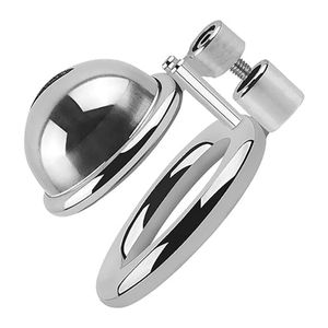 Dispositivo de castidade de metal masculino gaiola de castidade aço inoxidável gaiola de pau anel de pênis cinto de castidade brinquedo sexual para homens
