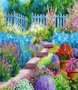 5D Diamond Embroidery needlework diy Diamond painting Cross Stitch Kits landscape flower garden full round diamond mosaic Room Dec1457367