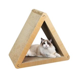 Scratchers Scratchers Pads For Indoor Cats Corrugated 6Sided Triangular Scratch Pad Pet Playing Supplies For Entertainment For Game Room