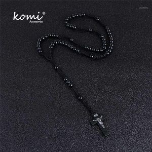 Komi Whole Catholic Orthodox 8mm Wooden Rosary Beads Brand Necklaces Religious Jesus Praying Necklaces Beads Jewelry1262y