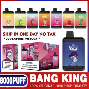 Original Bang King 8000 Puff Disposable E Cigarette 16ml Prefilled Pod 650mAh Battery Mesh Coil 0%2%3%5% Level 20 Flavors Puffs 8k Vape Pen puff 8000 10000 12000 15000