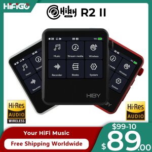 Player Hiby R2 II /R2 Gen 2 Portable MP3 Bluetooth WiFi Musik Player USB DAC MQA LDAC DSD Airplay Mini Walkman anställer Audio Player