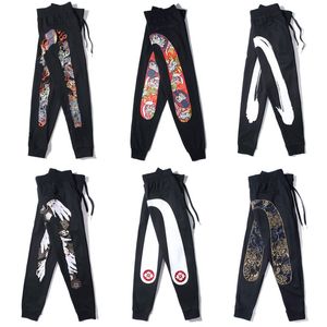 Projektanci męskie spodnie damskie Ewoluowane bawełniane spodnie marka mody sportowy jogger evisulies drespant spoda hip -hop luźna wszechstronna prosta prosta