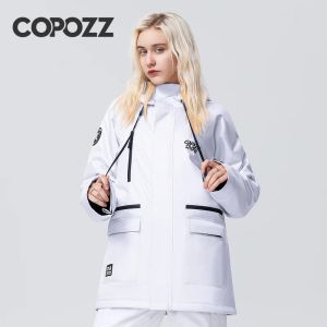 Куртки COPOZZ Зимние теплые мужские и женские зимние костюмы Одежда для сноубординга Лыжные костюмы 10k Водонепроницаемые зимние куртки или брюки