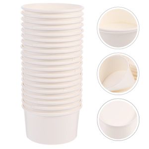 100st Cups Paper Ice Cream Cup Disponable Bowls Yoghurt Dessert Cake Snack Serving Pudding Party Mousse Containers